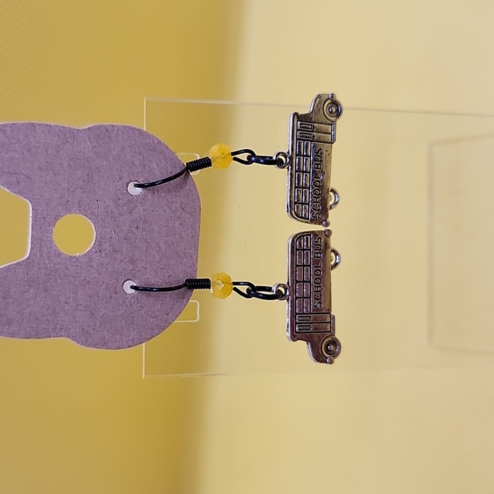 School bus earrings